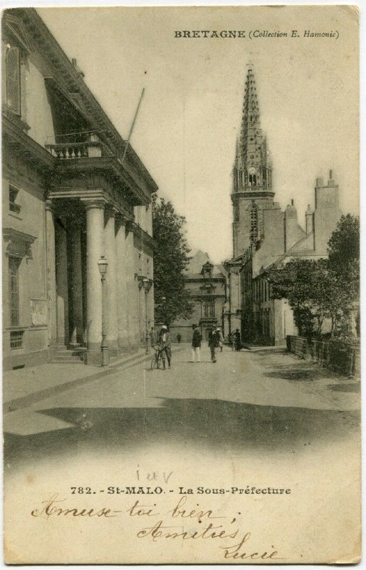 carte postale ancienne de Saint-Malo-Sous Prefecture